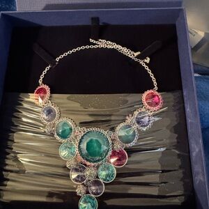 Swarovski Pink, Purple and Green Necklace Sparkling Elegance